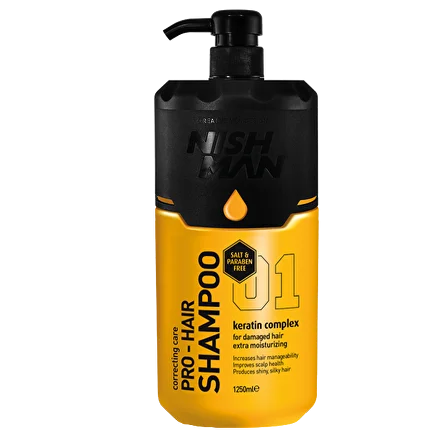 ШАМПУНЬ ДЛЯ ВОЛОС NISHMAN PROFESSIONAL HAIR SHAMPOO 01(SALT&PARABEN FREE) 1250 ML ШАМПУНЬ ДЛЯ ВОЛОС NISHMAN PROFESSIONAL HAIR SHAMPOO 01(SALT&PARABEN FREE) 1250 ML